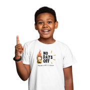 No Days Off Kids Regular Fit Tshirt 180 White Regular Fit Tshirt - Premium Cotton Kids Wear