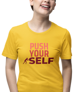 Comfortable Women Regular Fit Tshirt in Yellow - 180 GSM | Fullmoon Styles