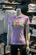 Chaos Checkmate Women Regular Fit Tshirt 180 Lavender Regular Fit Tshirt - Premium Cotton Women Wear
