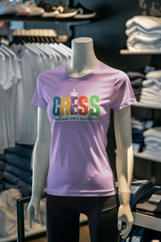 Chaos Checkmate Women Regular Fit Tshirt 180 Lavender Regular Fit Tshirt - Premium Cotton Women Wear