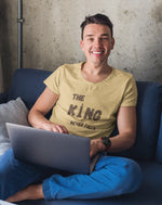 King Never Falls Men Regular Fit Tshirt 180 Beige Regular Fit Tshirt - Premium Cotton Men Wear