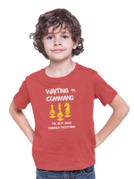 Red Regular Fit Tshirt - Waiting For Command Kids Regular Fit Tshirt 180 Design | Kids Fashion
