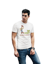 Toy Story Woody Men Oversized 240 White Oversized - Premium Cotton Men Wear