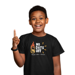 No Days Off Kids Regular Fit Tshirt 180 Black Regular Fit Tshirt - Premium Cotton Kids Wear