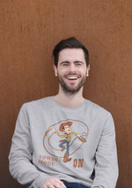 Woody Cowboy Mode On Men Regular Fit Sweatshirt 320 Gray Regular Fit Sweatshirt - Premium Cotton Men Wear