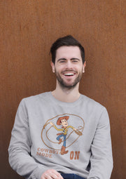 Woody Cowboy Mode On Men Regular Fit Sweatshirt 320 Gray Regular Fit Sweatshirt - Premium Cotton Men Wear