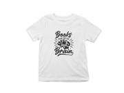 Books Food For Brain Kids Regular Fit Tshirt 180 White Regular Fit Tshirt - Premium Cotton Kids Wear