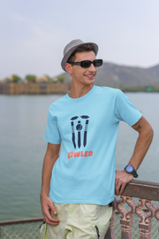 Comfortable Men Regular Fit Tshirt in Sky Blue - 180 GSM | Fullmoon Styles
