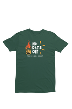 Men Regular Fit Tshirt - No Days Off Men Regular Fit Tshirt 180 Bottle Green | Fullmoon Styles