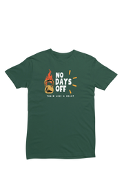 Women Regular Fit Tshirt - No Days Off Women Regular Fit Tshirt 180 Bottle Green | Fullmoon Styles