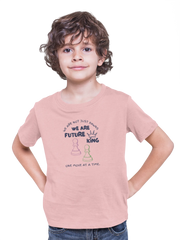 We Are Future Kings Kids Regular Fit Tshirt 180 Baby Pink Regular Fit Tshirt - Premium Cotton Kids Wear