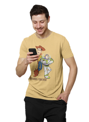 Comfortable Men Regular Fit Tshirt in Beige - 180 GSM | Fullmoon Styles