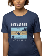 Comfortable Women Regular Fit Tshirt in Navy Blue - 180 GSM | Fullmoon Styles