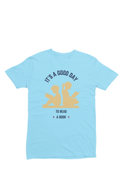 Sky Blue Regular Fit Tshirt - Good Day To Read Women Regular Fit Tshirt 180 Design | Women Fashion