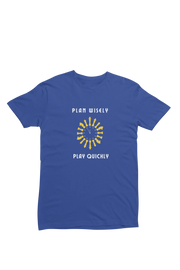 Men Regular Fit Tshirt - Chess Plan Wisely Men Regular Fit Tshirt 180 Royal Blue | Fullmoon Styles