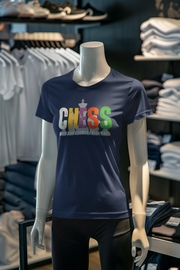 Premium Navy Blue Regular Fit Tshirt for Women - 180 GSM Cotton | Fullmoon Styles