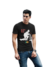 Comfortable Men Regular Fit Tshirt in Black - 180 GSM | Fullmoon Styles
