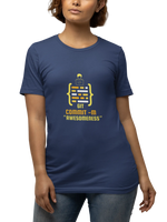Comfortable Women Regular Fit Tshirt in Navy Blue - 180 GSM | Fullmoon Styles