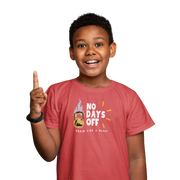 No Days Off Kids Regular Fit Tshirt 180 Red Regular Fit Tshirt - Premium Cotton Kids Wear