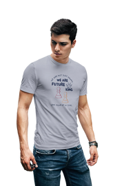Comfortable Men Regular Fit Tshirt in Gray - 180 GSM | Fullmoon Styles