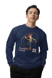 Comfortable Men Regular Fit Sweatshirt in Navy Blue - 320 GSM | Fullmoon Styles