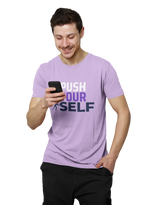Push Yourself Men Regular Fit Tshirt 180 Lavender Regular Fit Tshirt - Premium Cotton Men Wear