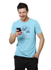 Comfortable Men Regular Fit Tshirt in Sky Blue - 180 GSM | Fullmoon Styles