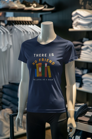 Premium Navy Blue Regular Fit Tshirt for Women - 180 GSM Cotton | Fullmoon Styles