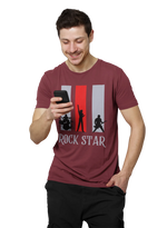 Comfortable Men Regular Fit Tshirt in Maroon - 180 GSM | Fullmoon Styles