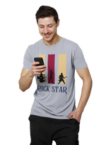 Comfortable Men Regular Fit Tshirt in Gray - 180 GSM | Fullmoon Styles