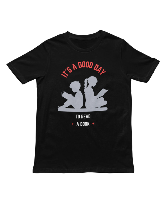 Men Regular Fit Tshirt - Good Day To Read Men Regular Fit Tshirt 180 Black | Fullmoon Styles