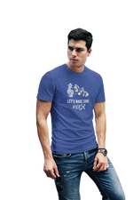 Lets Make Some Noise Men Regular Fit Tshirt 180 Royal Blue Regular Fit Tshirt - Premium Cotton Men Wear
