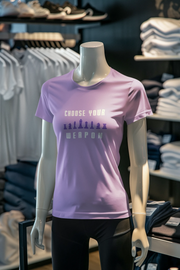 Lavender Regular Fit Tshirt - Chess Choose Your Weapon Women Regular Fit Tshirt 180 Design | Women Fashion