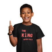 Black Regular Fit Tshirt - King Never Falls Kids Regular Fit Tshirt 180 Design | Kids Fashion