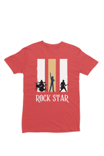Women Regular Fit Tshirt - Rock Star Women Regular Fit Tshirt 180 Red | Fullmoon Styles