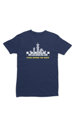 Men Regular Fit Tshirt - Chess Think Before You Move Men Regular Fit Tshirt 180 Navy Blue | Fullmoon Styles