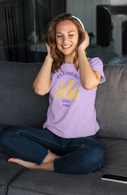 Lavender Regular Fit Tshirt - Good Day To Read Women Regular Fit Tshirt 180 Design | Women Fashion