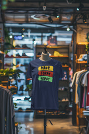 Navy Blue Regular Fit Tshirt - Make Today Great Women Regular Fit Tshirt 180 Design | Women Fashion