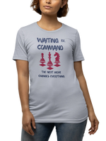 Gray Regular Fit Tshirt - Waiting For Command Women Regular Fit Tshirt 180 Design | Women Fashion