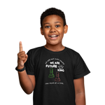 Black Regular Fit Tshirt - We Are Future Kings Kids Regular Fit Tshirt 180 Design | Kids Fashion