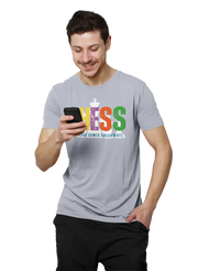 Comfortable Men Regular Fit Tshirt in Gray - 180 GSM | Fullmoon Styles