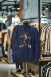 Women Regular Fit Sweatshirt - Woody Cowboy Mode On Women Regular Fit Sweatshirt 320 Navy Blue | Fullmoon Styles