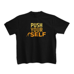 Black Regular Fit Tshirt - Push Yourself Kids Regular Fit Tshirt 180 Design | Kids Fashion