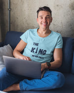 King Never Falls Men Regular Fit Tshirt 180 Sky Blue Regular Fit Tshirt - Premium Cotton Men Wear