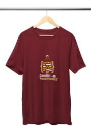 Women Regular Fit Tshirt - Git Commit Awesomeness Women Regular Fit Tshirt 180 Maroon | Fullmoon Styles