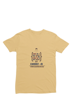 Beige Regular Fit Tshirt - Git Commit Awesomeness Men Regular Fit Tshirt 180 Design | Men Fashion