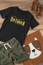 Premium Black Regular Fit Tshirt for Kids - 180 GSM Cotton | Fullmoon Styles