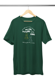 We Are Future Kings Women Regular Fit Tshirt 180 Bottle Green Regular Fit Tshirt - Premium Cotton Women Wear