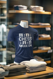 Navy Blue Regular Fit Tshirt - Chess Mode On Men Regular Fit Tshirt 180 Design | Men Fashion