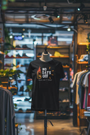 Black Regular Fit Tshirt - No Days Off Women Regular Fit Tshirt 180 Design | Women Fashion